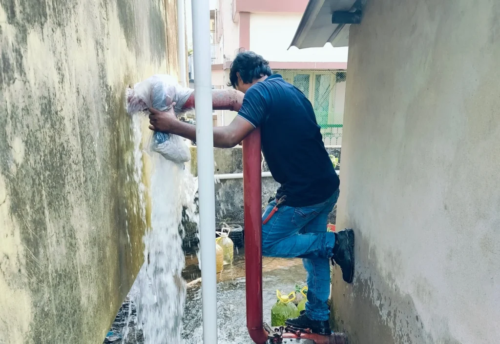 Repair a damaged fire hydrant